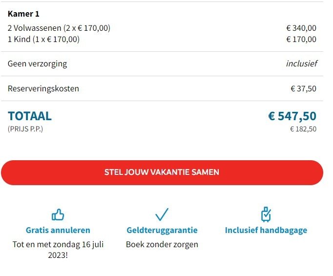 Sunweb vliegticket kos
