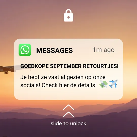 Goedkope vliegticket retour tickets september