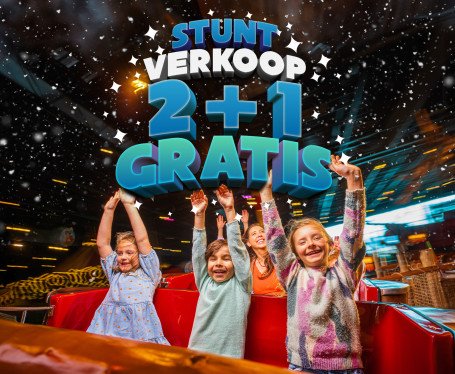 2+1 gratis actie, 2+1 gratis actie bij Plopsa Indoor